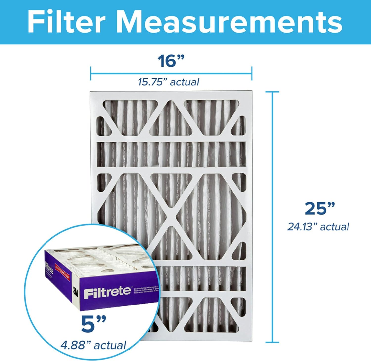 Filtrete High Performance Deep Pleat Filter 1550 MPR, 20 in x 20 in x 4 in - 4 Units per Case