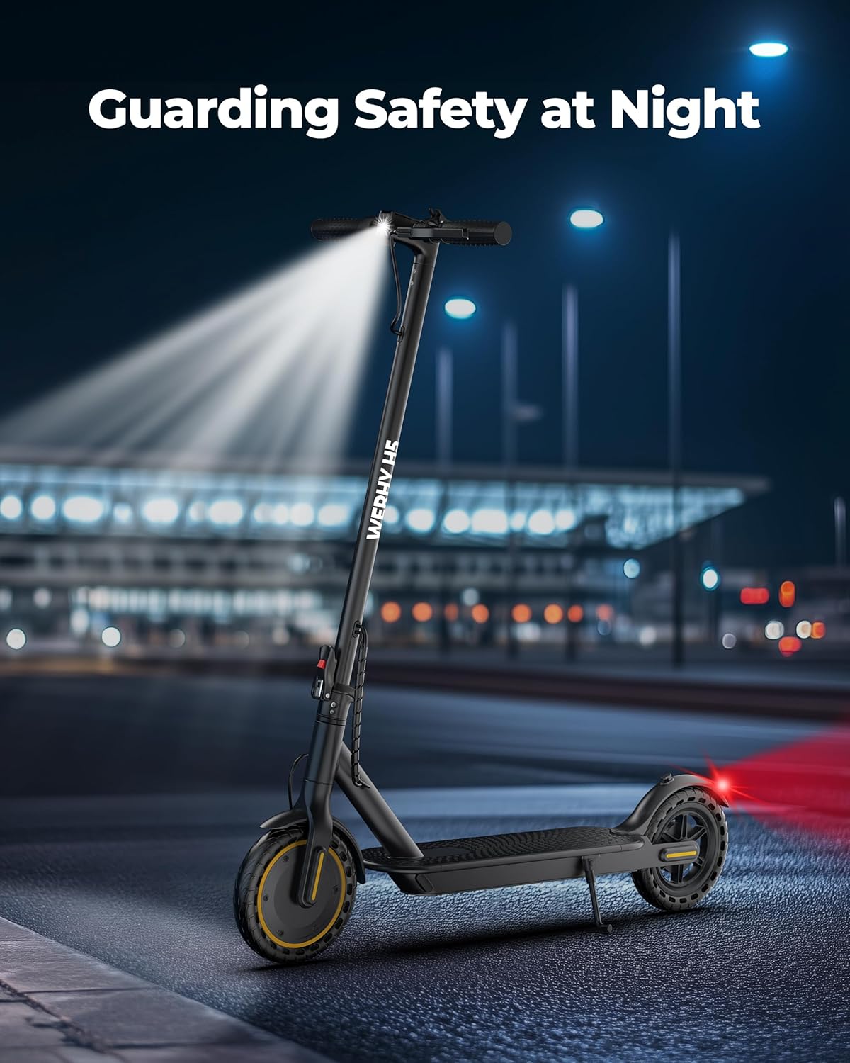 WERHY Electric Scooter, 350W/500W Motor, Top Speed 19/22 mph, Max 16/23/28Miles Ranges, Foldable E Scooter for Adults