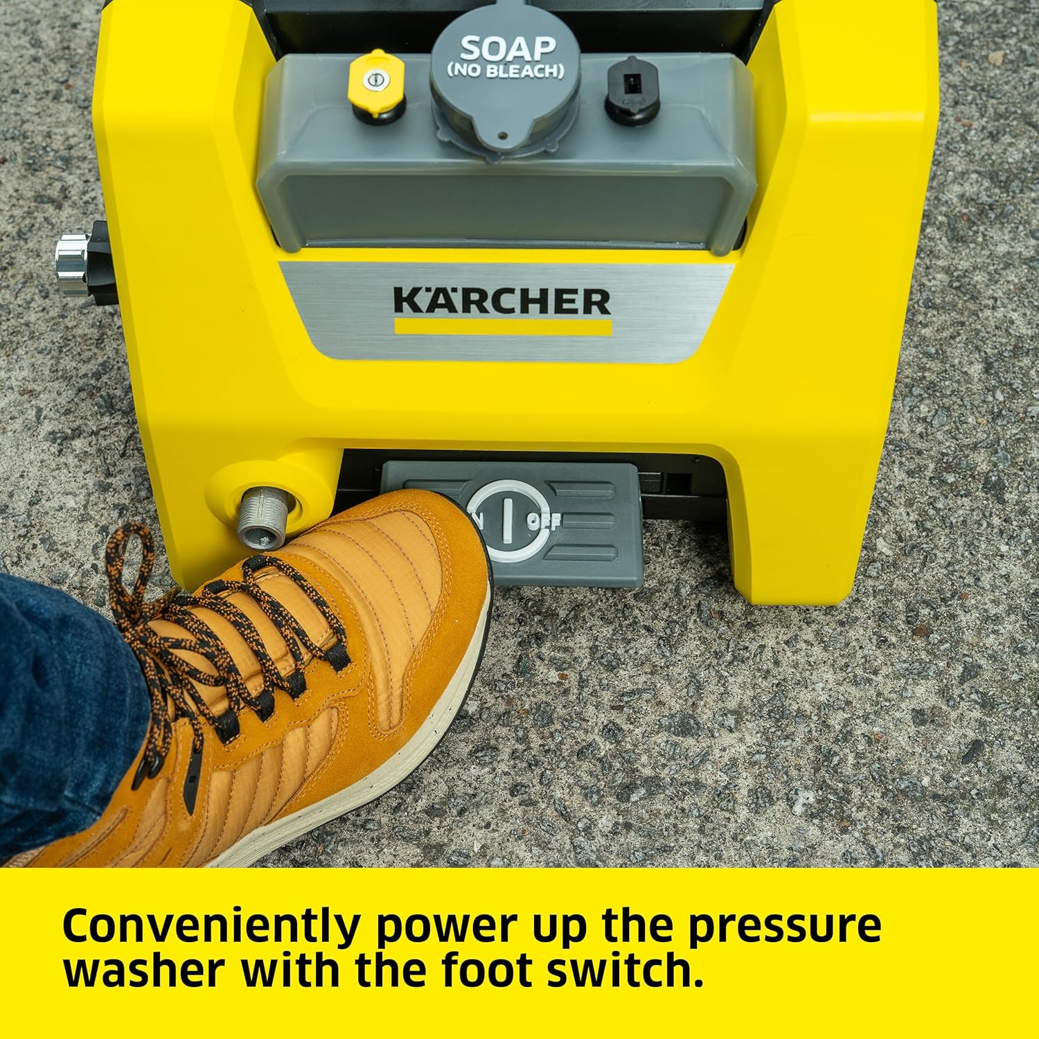 Electric Karcher Pressure Washer K1700, Max 2125 PSI, 3 Spray Nozzles, Detergent Tank, For Cars, Driveways, Siding, Patios, 1.46 max. GPM