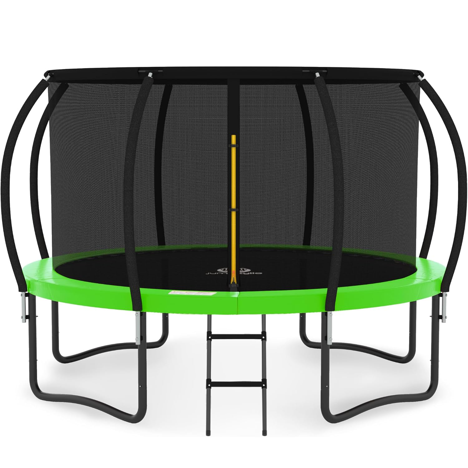 JUMPZYLLA Trampoline Outdoor 8FT 10FT 12FT 14FT 15FT 16FT with Enclosure and Ladder, ASTM Approved Recreational Trampoline for Kids and Adults, Anti-Rust Coated Frame