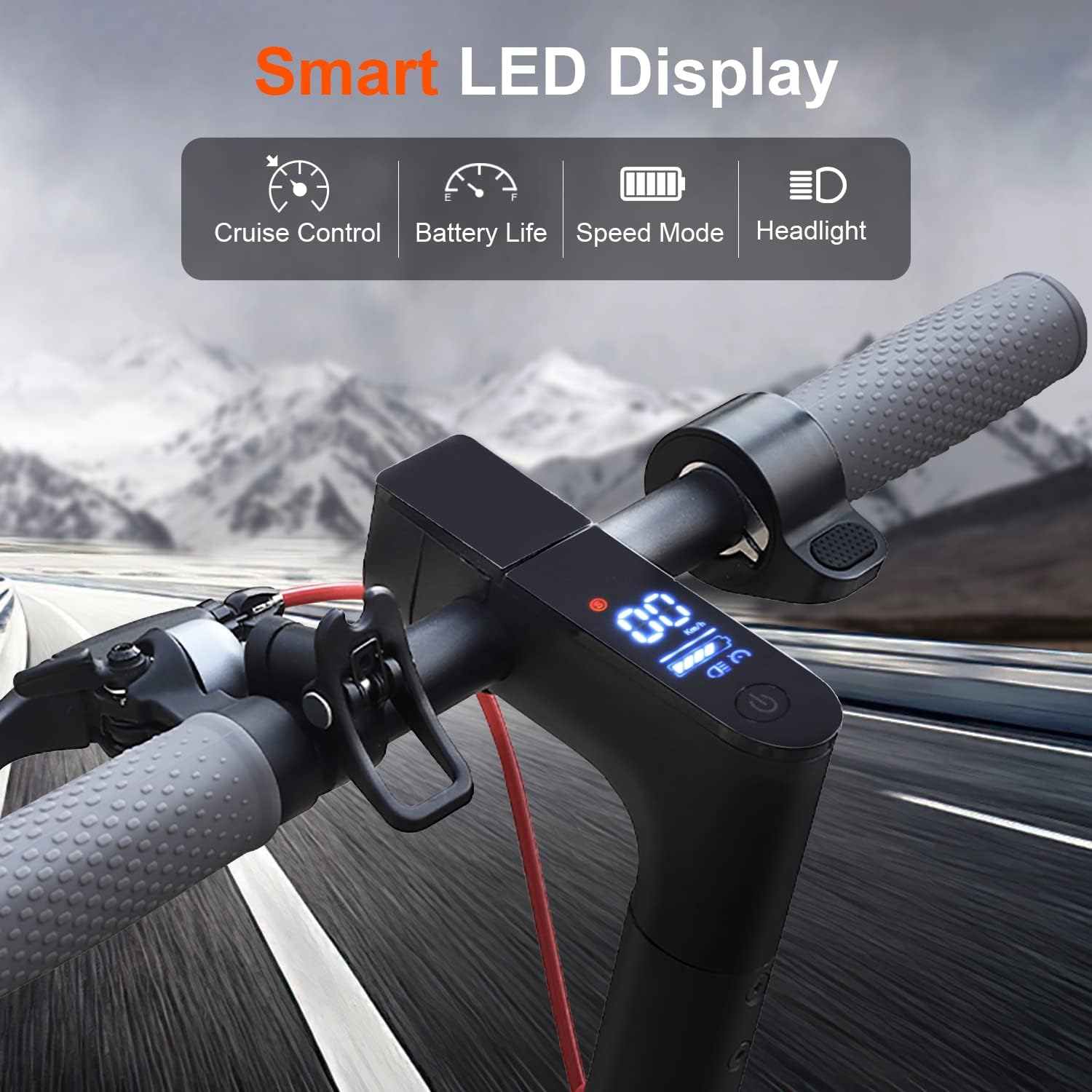Electric Scooter 8.5" Solid Tires 350W Motor 10.5Ah Battery Up to 23 Miles Range 19 Mph Speed Portable Folding Commuting Scooter Double Braking System, Max Load 264Ibs