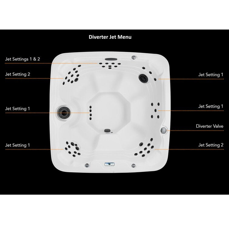 Lifesmart Spas 230 Volt 7 - Person 65 - Jet Square Hot Tub with Ozonator in Espresso