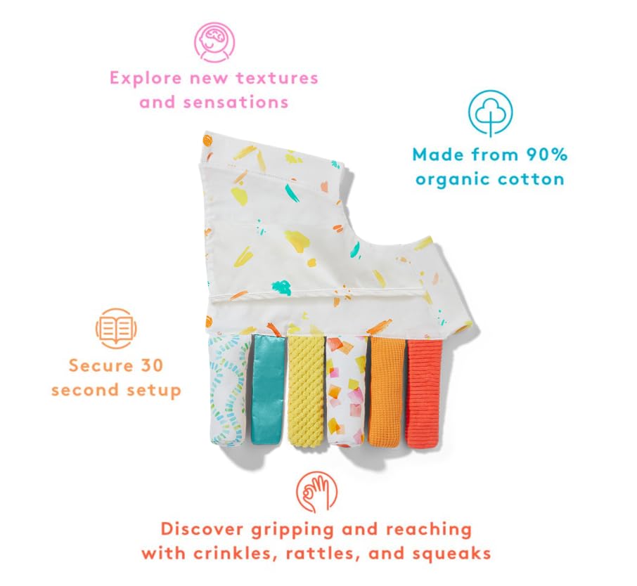 The Play Gym and Sensory Strands Bundle by Lovevery, Stage-Based Developmental Activity Gym for a Whole Year of Play Baby to Toddler Including Play Guide, Ages 0+ Months