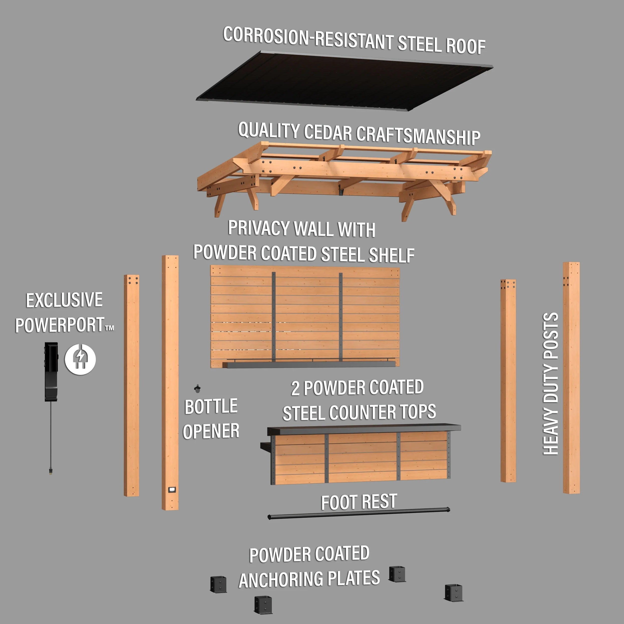Factory Clearance💥Cedar Springs Outdoor Bar