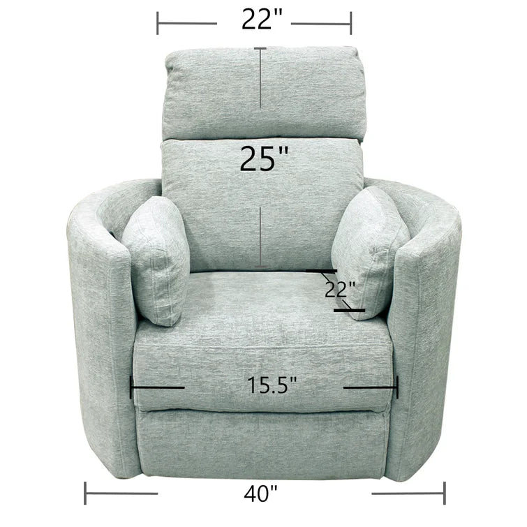 Jelissa 40" Wide Swivel Glider Power Recliner