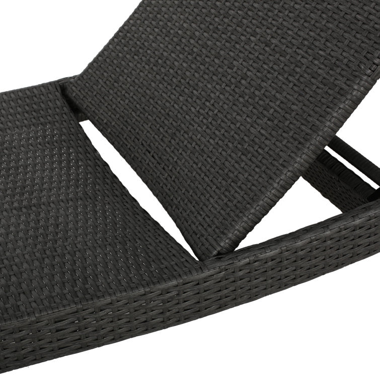 Billur Outdoor Wicker Chaise Lounge Set (Set of 2)