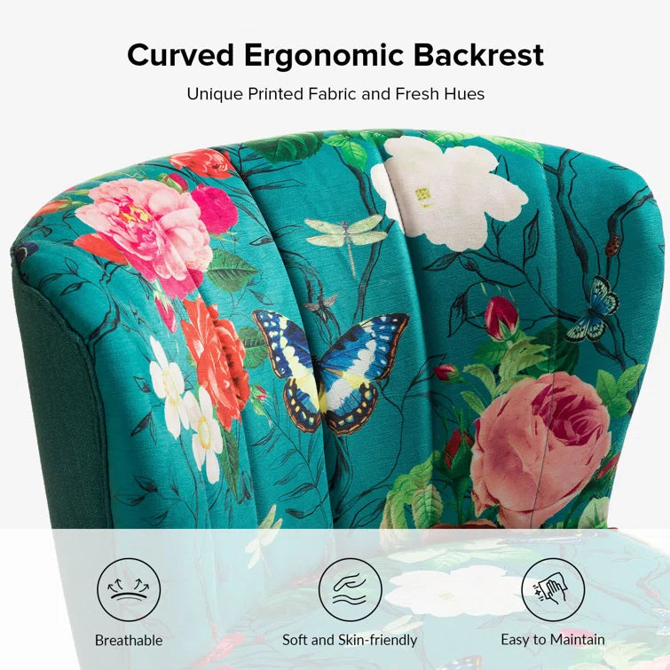 Felicia Polyester/Velvet Barrel Chair