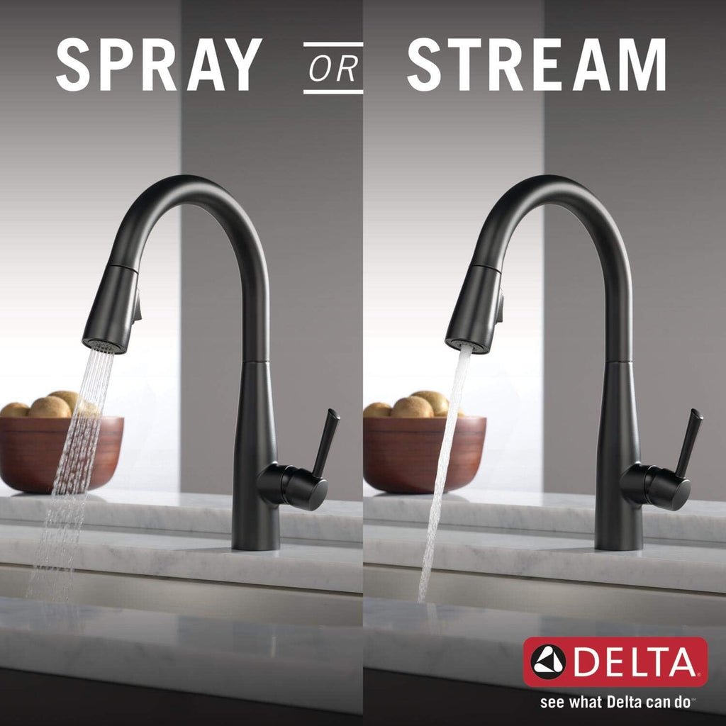 Delta Essa Touchless Kitchen Faucet with Touch Technology, Brushed Nickel Kitchen Sink Faucet with Pull Down Sprayer, Single Hole, Arctic Stainless 9113TL-AR-DST