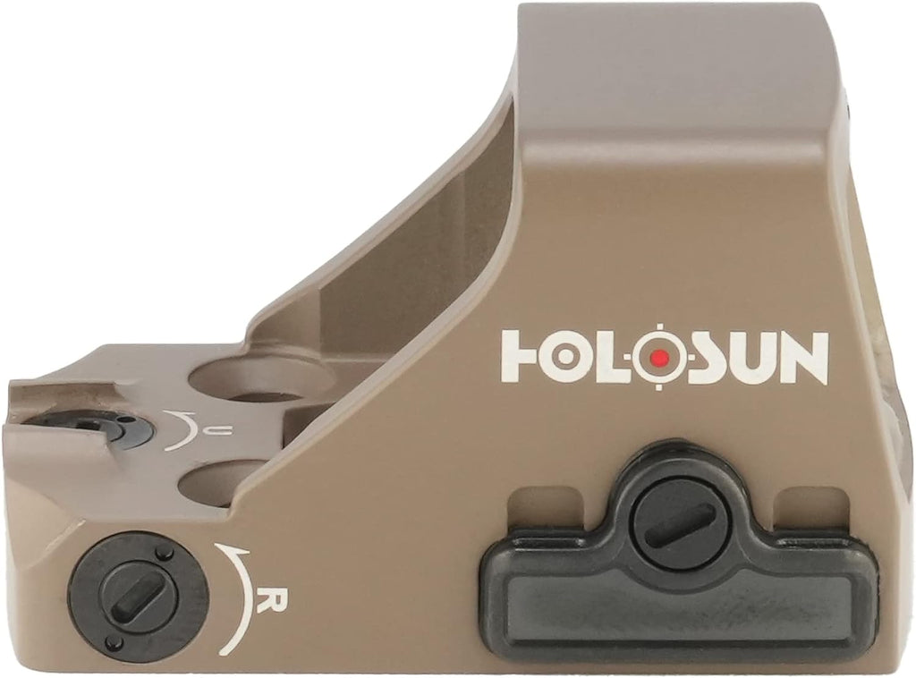 HOLOSUN HS407K X2 Red 6 MOA Dot Open Reflex Optical Sight for Subcompact Pistols - Durable Parallax Free Unlimited Eye Relief Handgun Sight with Aluminum Housing & Shake Awake Technology