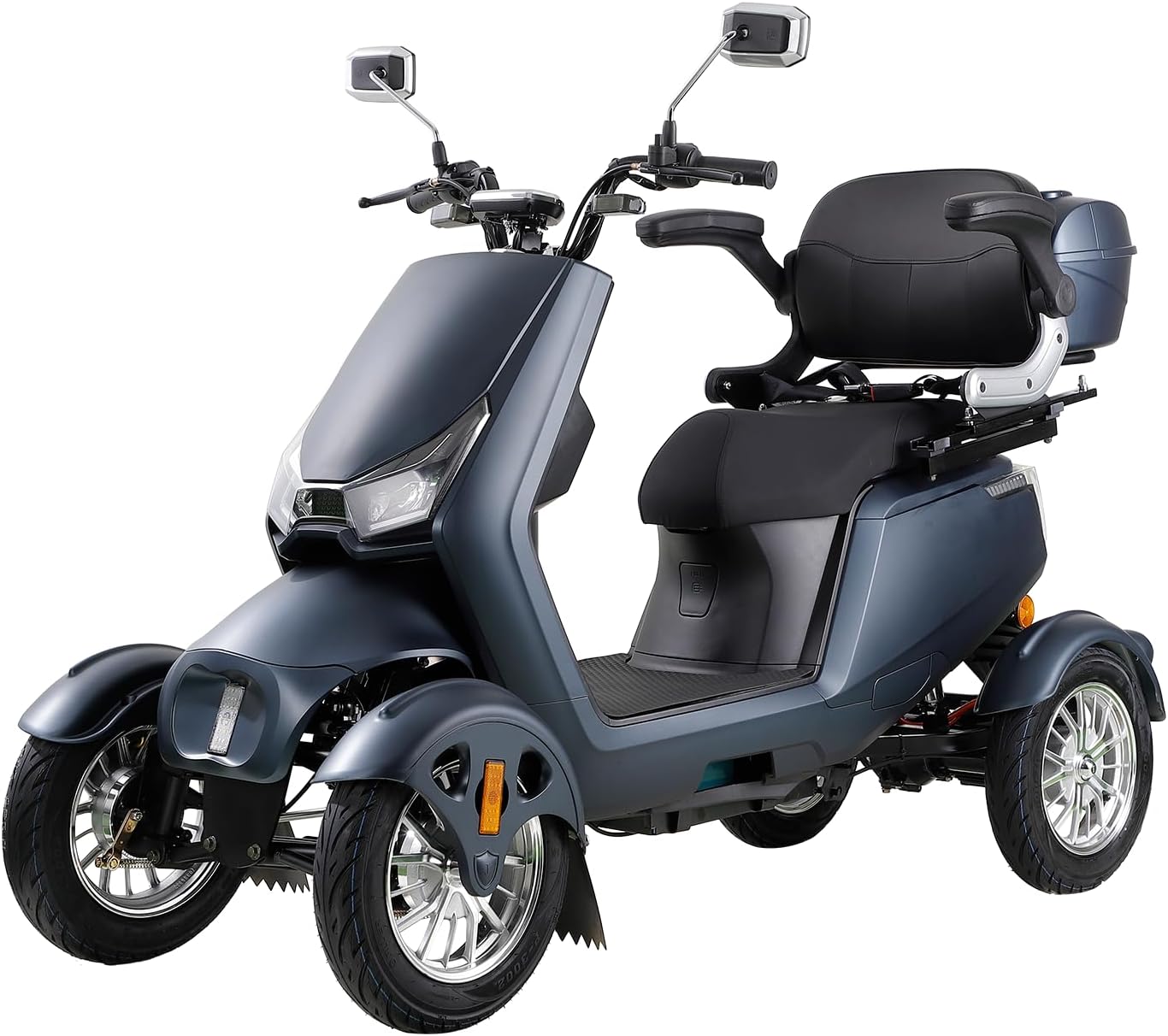 1000W 15 MPH Heavy Duty 4 Wheel Mobility Scooter 500lbs Loadweight, 3 Speed Control Mobility Scooters with 31 Mile Long Range Battery for Seniors & Adults Travel, 20° Max Climbing, Remote Key, Silver