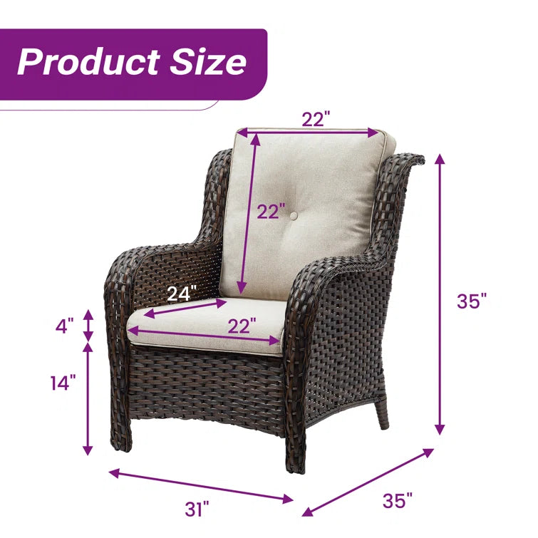 Bonia Wicker Rattan Outdoor Chairs