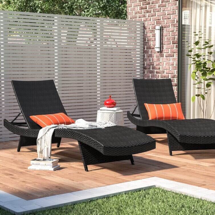 Mirabel 79'' Long Reclining Single Chaise (Set of 2)