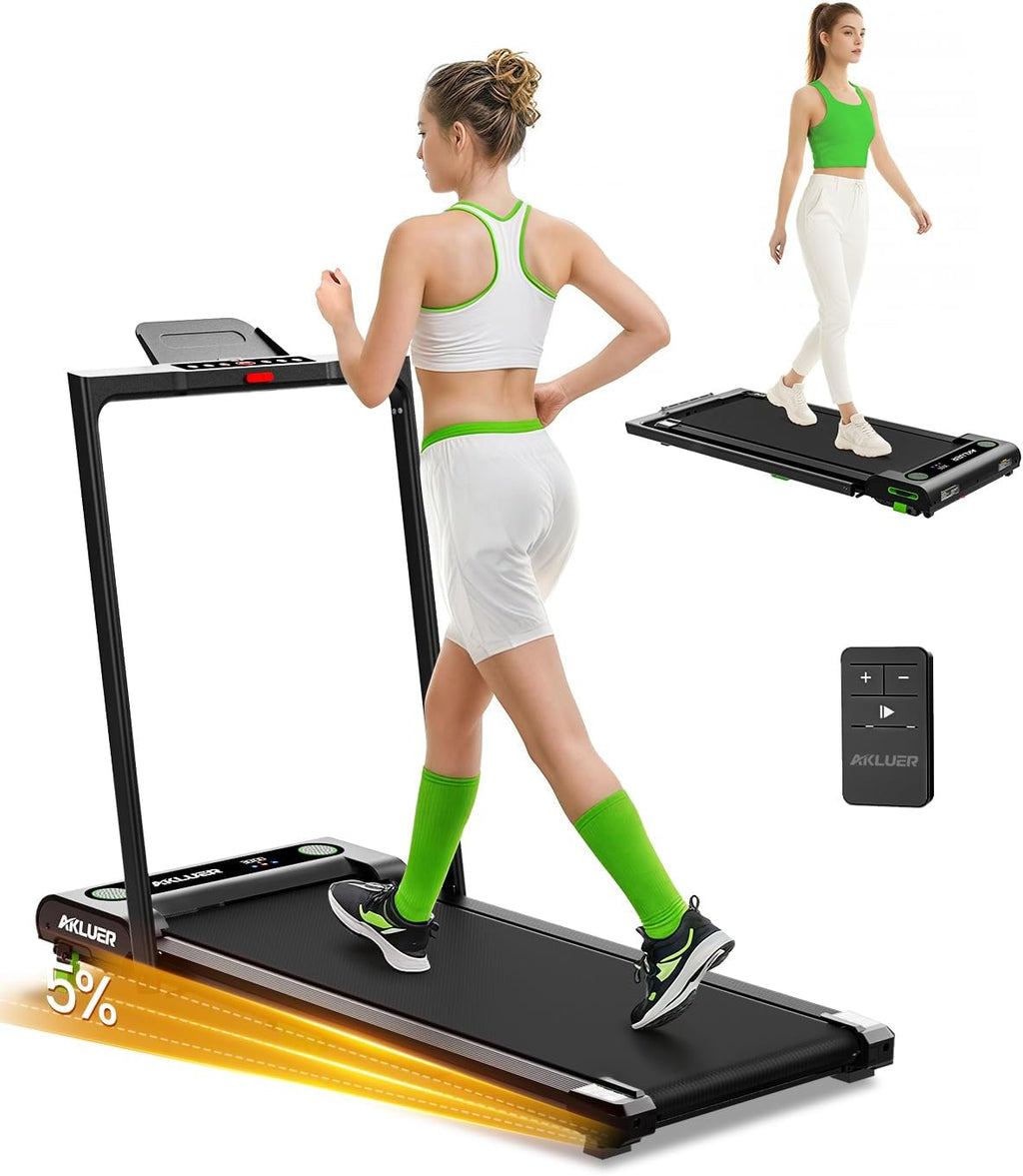 Walking Pad with Incline, Akluer Incline Walking Pad Treadmill for Home, 2.5 HP Under Desk Treadmill Small with Remote Control, Walking Pad Small Treadmill with LED Display