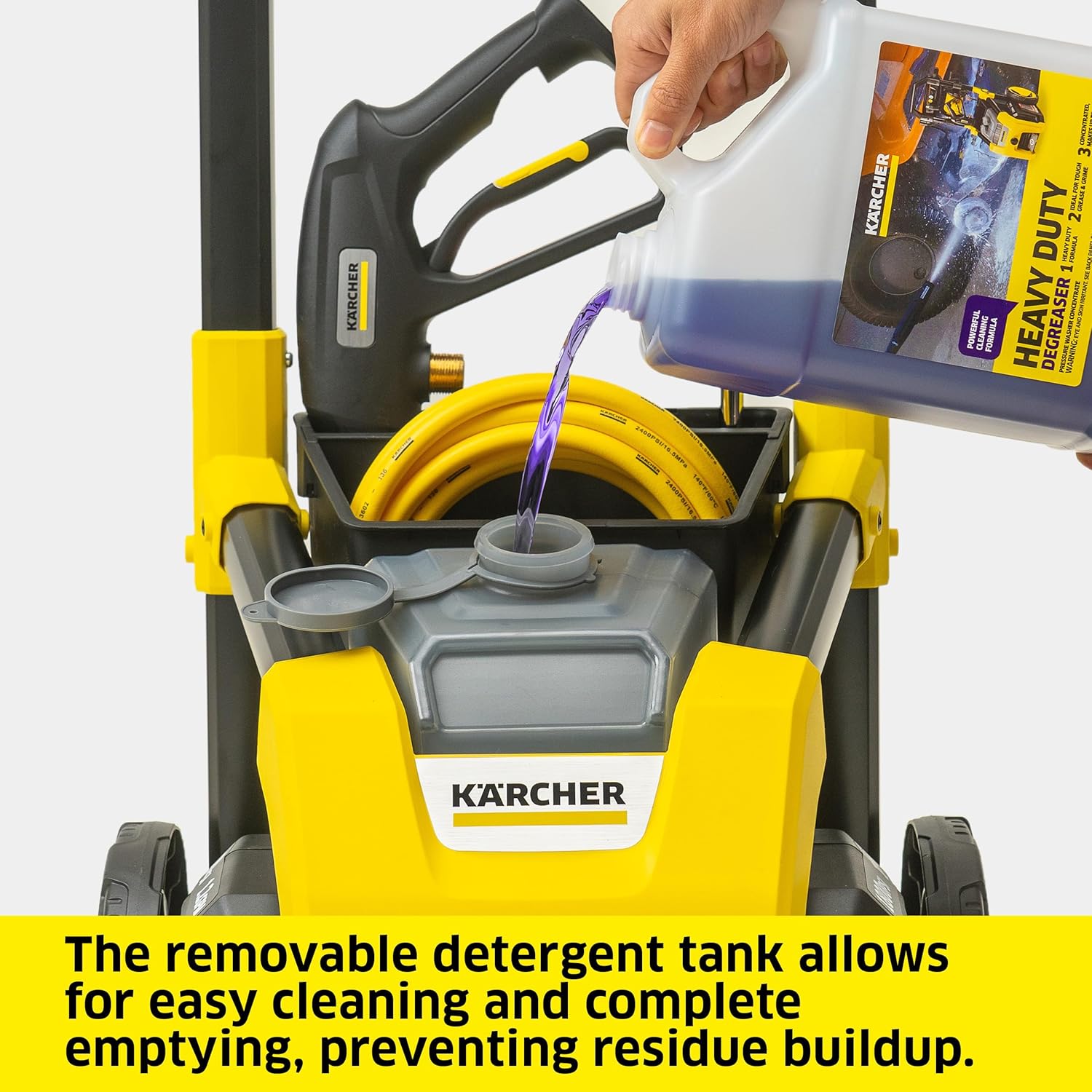 Electric Karcher Pressure Washer K1700, Max 2125 PSI, 3 Spray Nozzles, Detergent Tank, For Cars, Driveways, Siding, Patios, 1.46 max. GPM