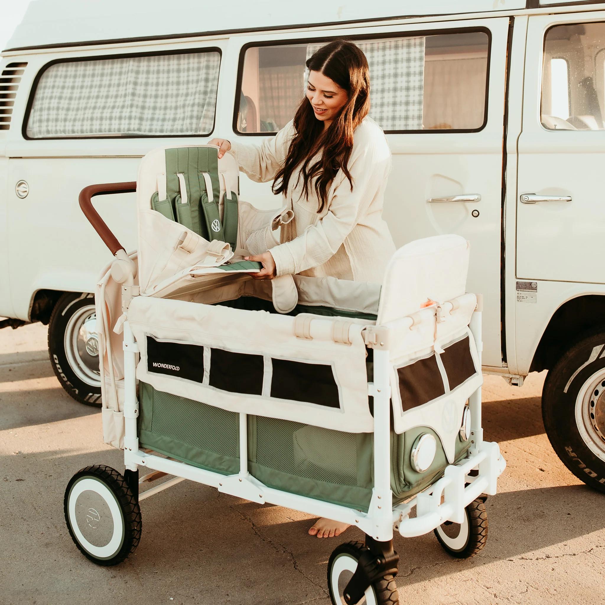 Wonderfoldv Volkswagon Special Edition Quad (4 seater) Stroller Wagon