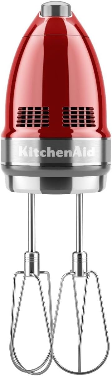 KitchenAid 9-Speed Hand Mixer with Turbo Beater II Accessories and 5 Cup Food Chopper - White