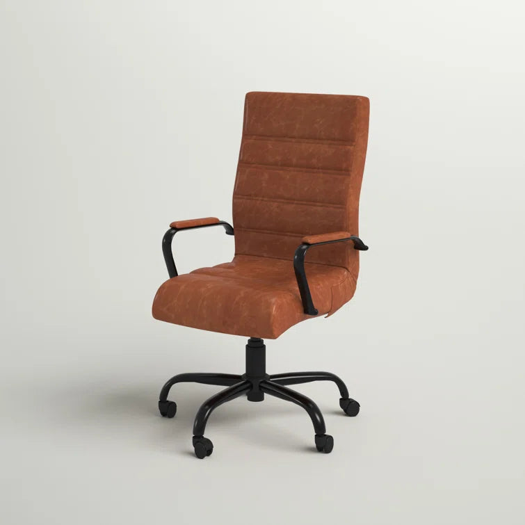 High Back Executive Swivel Office Chair with Metal Frame and Arms