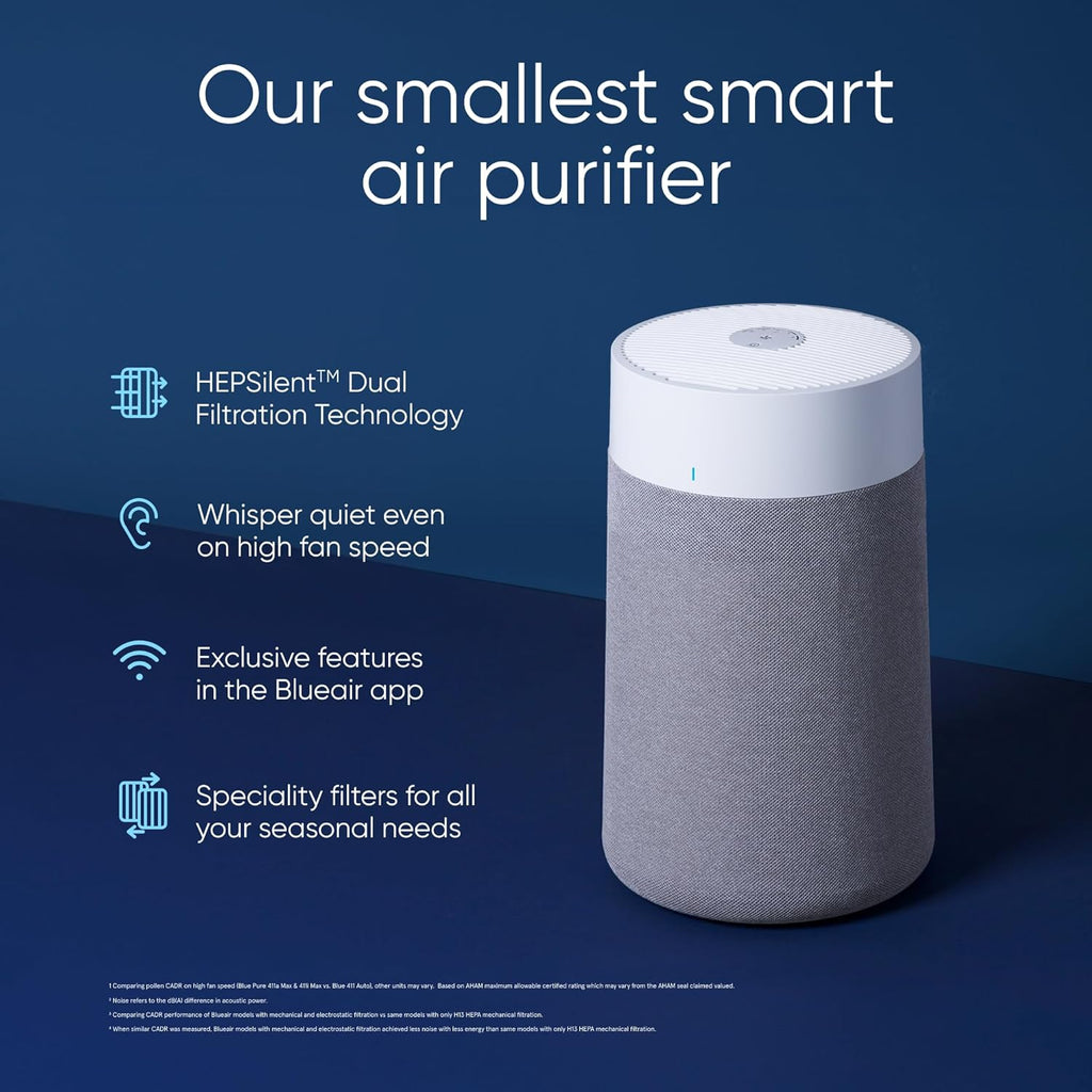 BLUEAIR 2-in-1 Purify + Humidify: Air Purifier and Humidifier with HEPASilent™ and 360° InvisibleMist™ Technology, Top Pour - covers 1,726 sqft in 60 minutes - Perfectly balanced air, one product