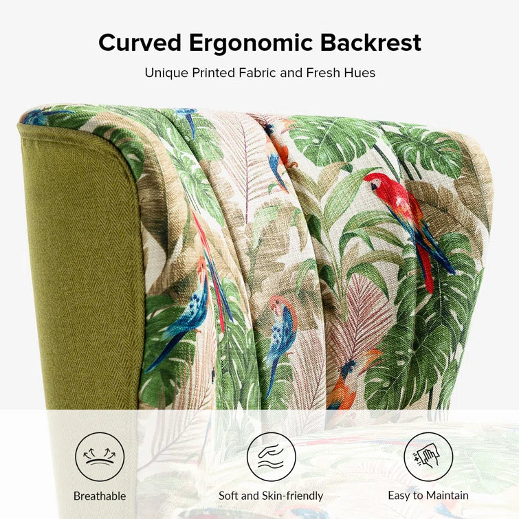 Felicia Polyester/Velvet Barrel Chair