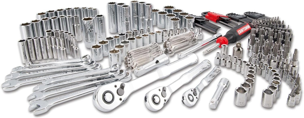 CRAFTSMAN Socket Set, 262-Piece Mechanic Tool Set, 1/4", 3/8", 1/2" Drive, SAE / Metric, (CMMT45307)