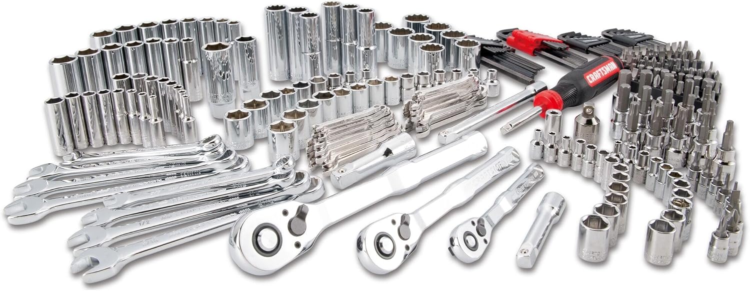 CRAFTSMAN Socket Set, 262-Piece Mechanic Tool Set, 1/4", 3/8", 1/2" Drive, SAE / Metric, (CMMT45307)