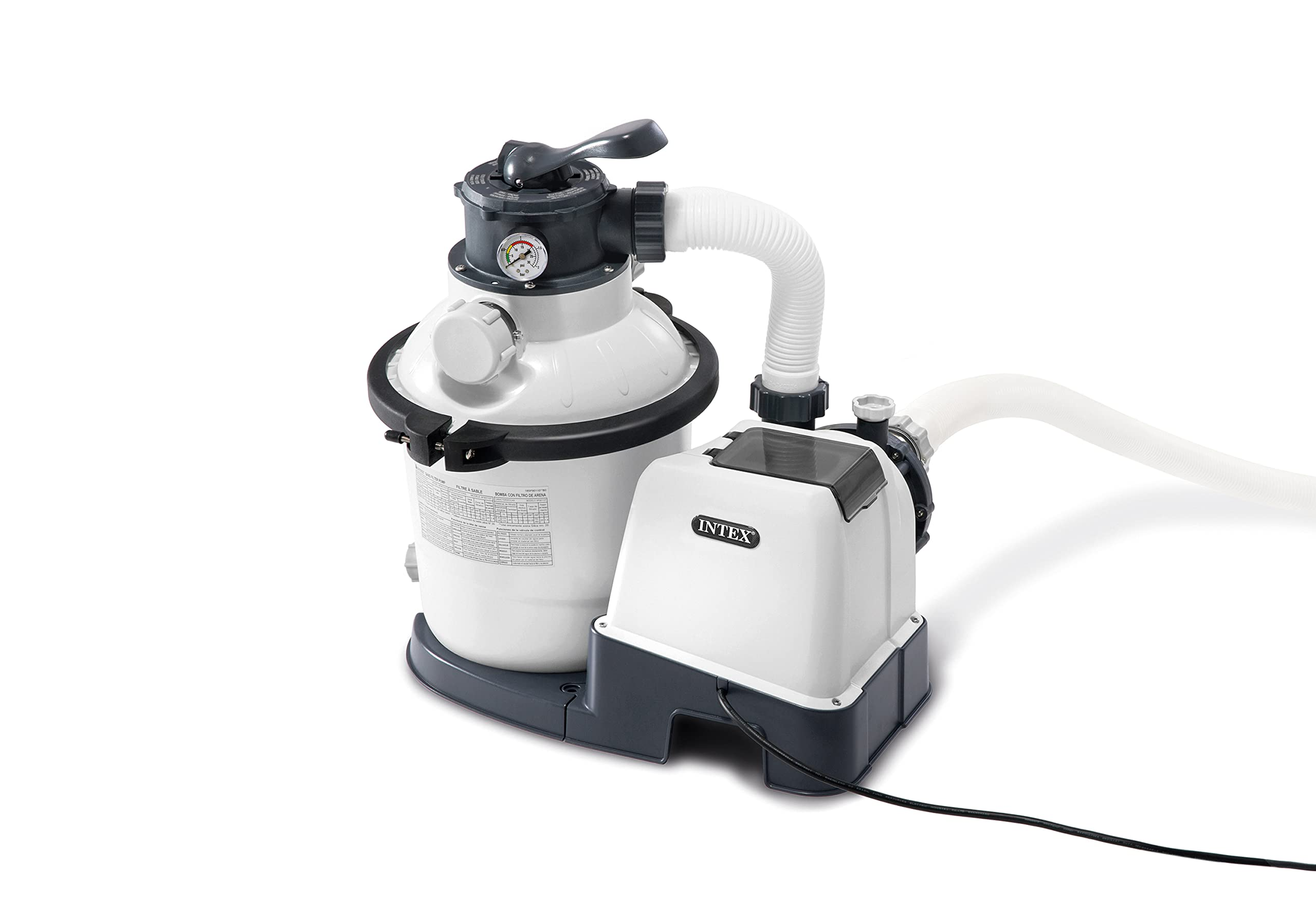 Intex SX2800 Krystal Clear Sand Filter Pump: 2800 GPH Pump Flow Rate – Improved Circulation and Filtration – Easy Installation – Improved Water Clarity – Easy-to-Clean