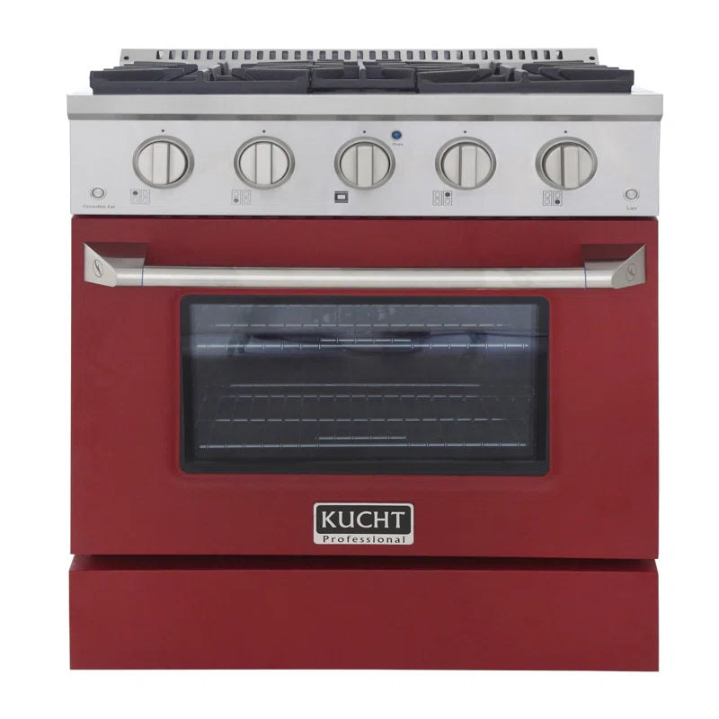 Pro-Style 30 in. 4.2 cu. ft. 4-Burner Freestanding Gas Range with Convection Oven