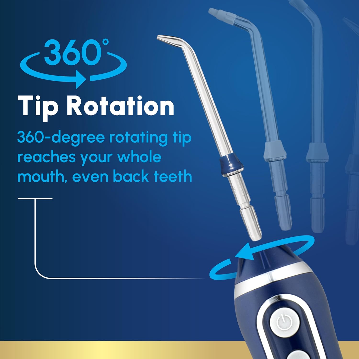 Waterpik Cordless Advanced 2.0 Water Flosser For Teeth, Gums, Braces, Dental Care With Travel Bag and 4 Tips, ADA Accepted, Rechargeable, Portable, and Waterproof, Black WP-582, Packaging May Vary