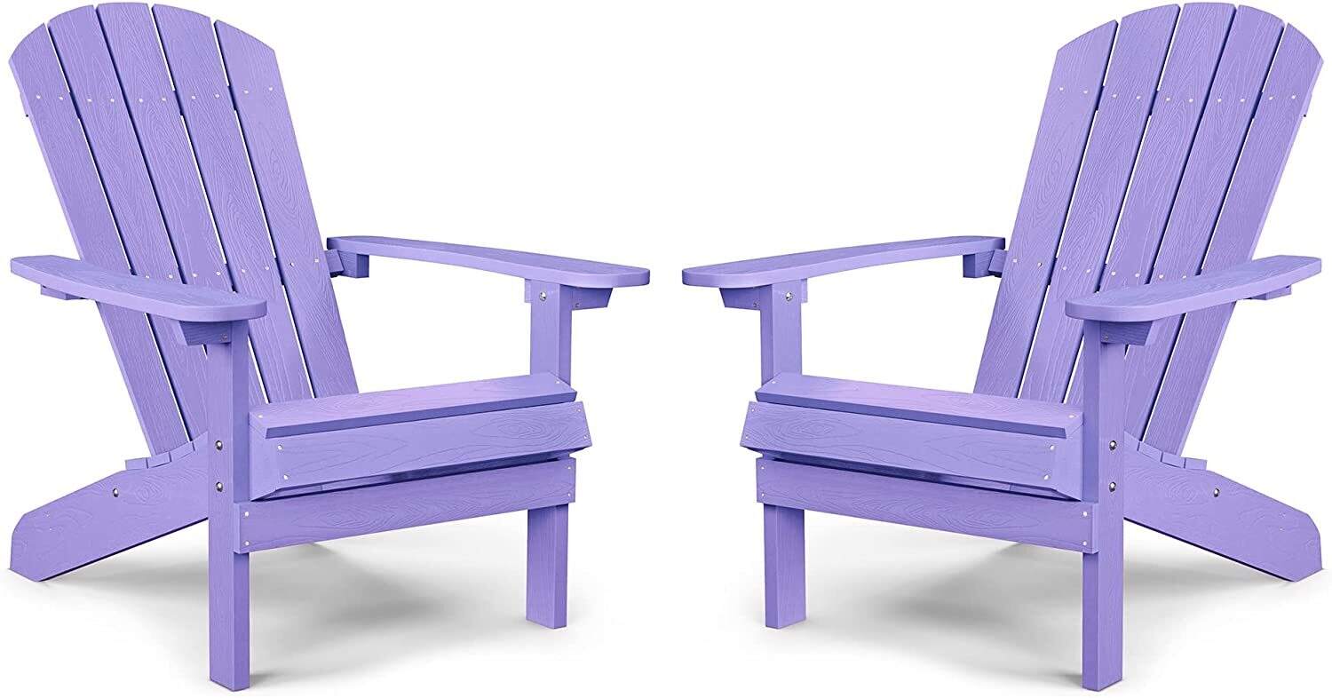 Weather Resistant Blue Recycled Plastic Outdoor Patio Chair (Set of 4)