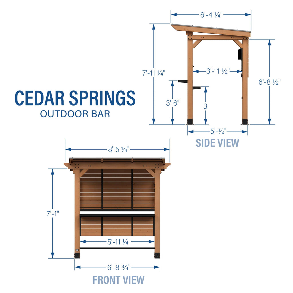 Factory Clearance💥Cedar Springs Outdoor Bar