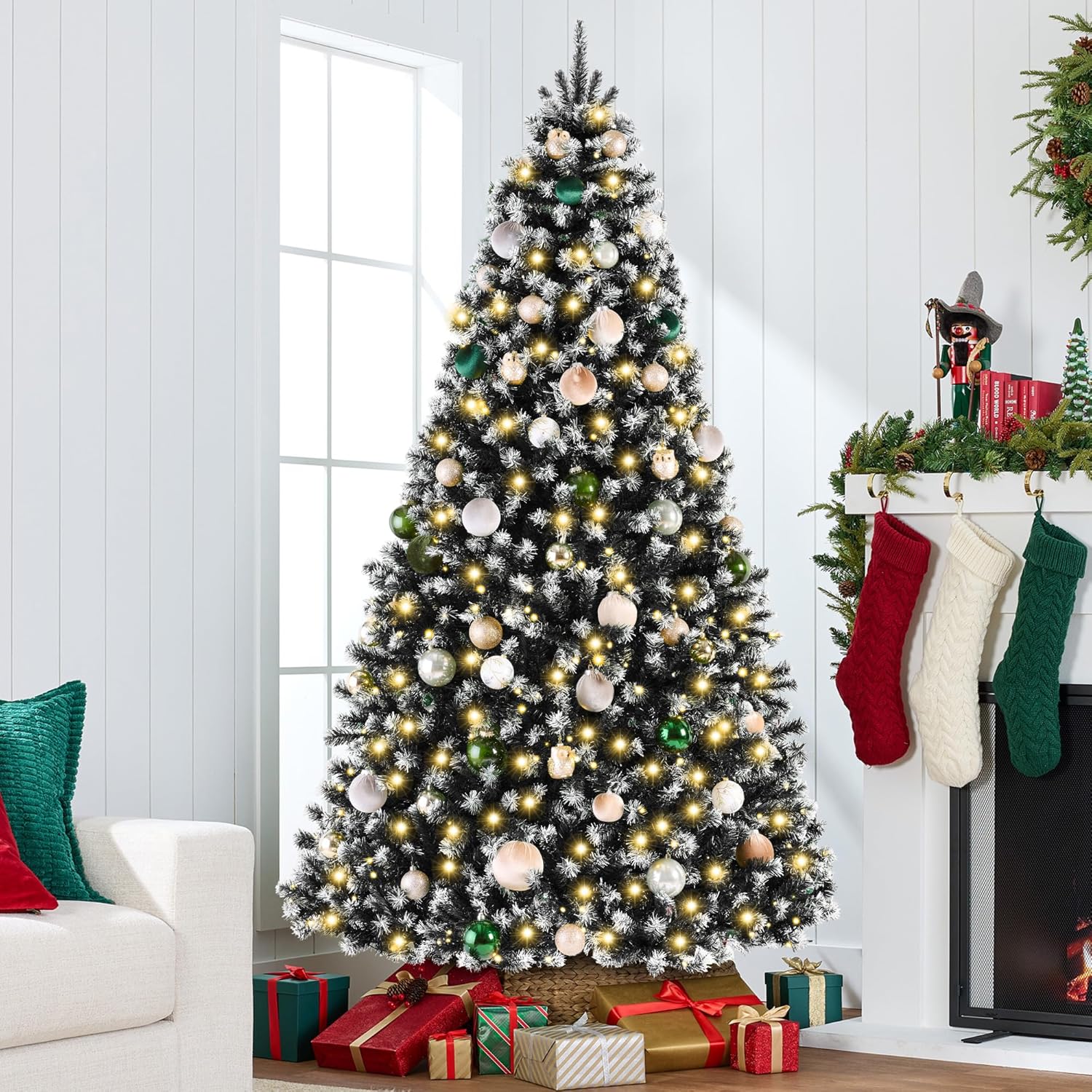 Best Choice Products Artificial Christmas Tree, 6ft Premium Pre-Lit Realistic Spruce Holiday Décor w/Dense Branches, Metal Base - Green Spruce