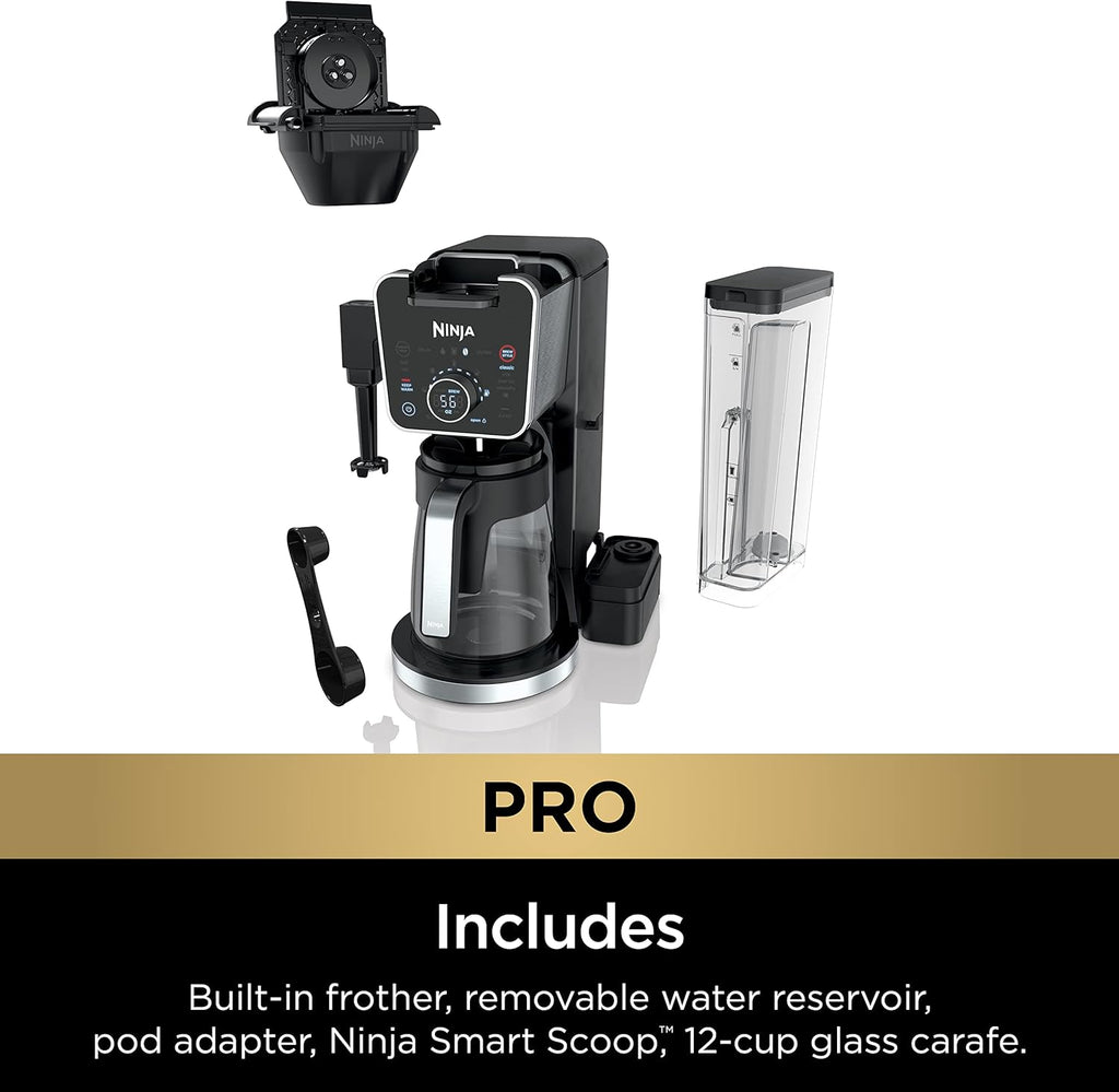Ninja Hot and Iced Coffee Maker, Single Serve Coffee Maker and Drip Coffee Machine, DualBrew Pro Specialty 12-Cup with K-Cup Combo, Includes Permanent Filter, CFP307