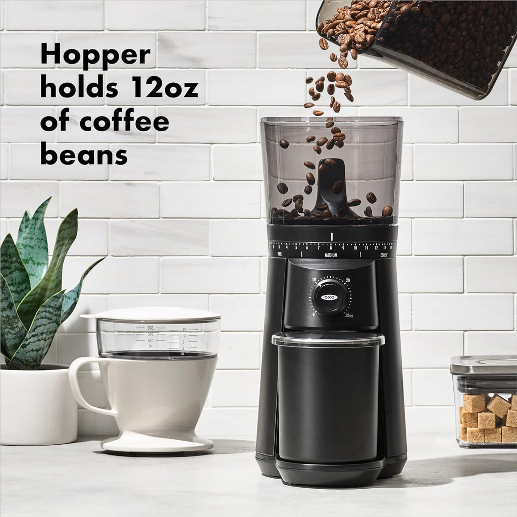 OXO Brew Conical Burr Coffee Grinder, Matte Black + OXO Brew Rapid Brewer Bundle