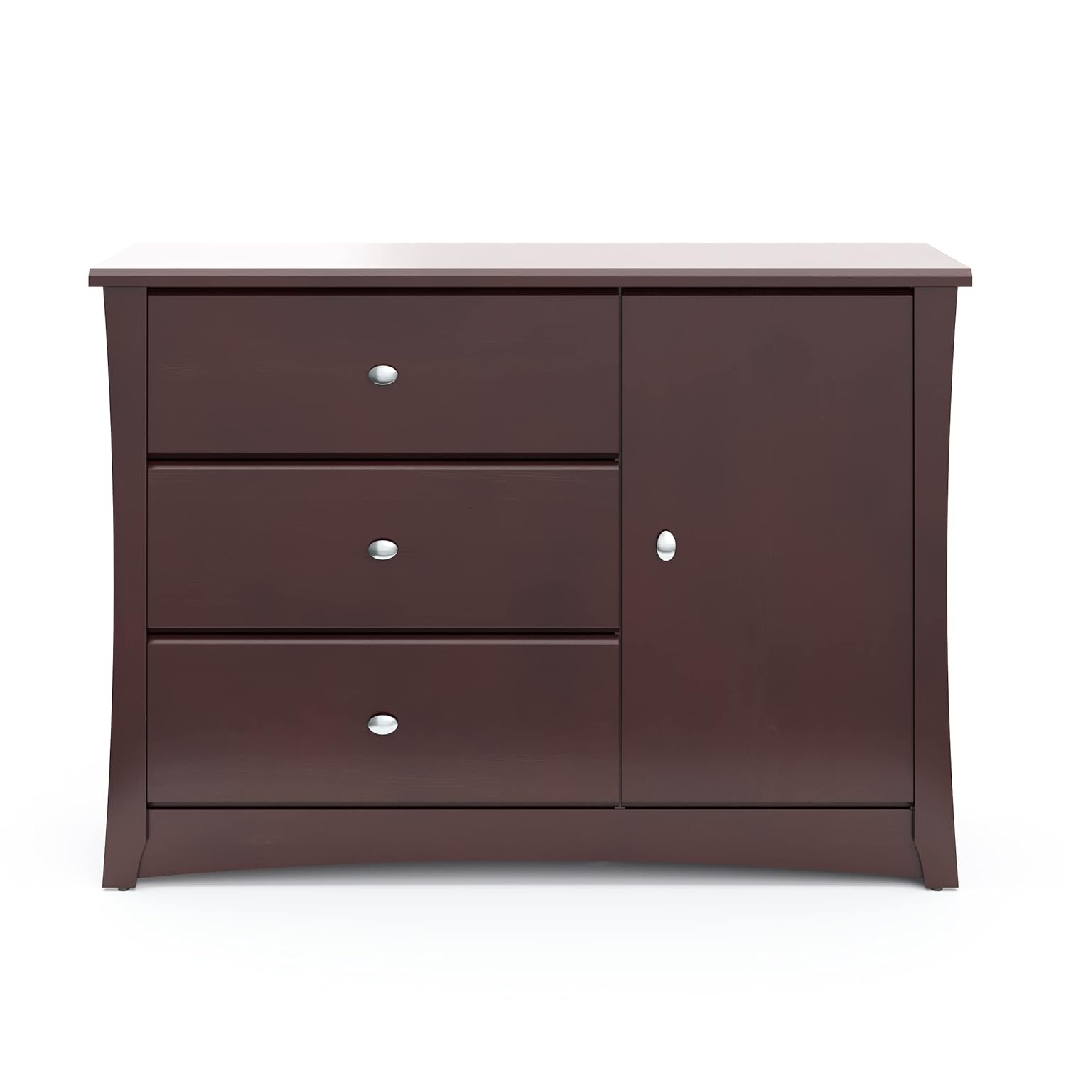 Storkcraft Crescent 6 Drawer Double Dresser (Pebble Gray) – GREENGUARD Gold Certified, For Nursery, Dresser, Kids Nursery Organizer, Chest of Drawers
