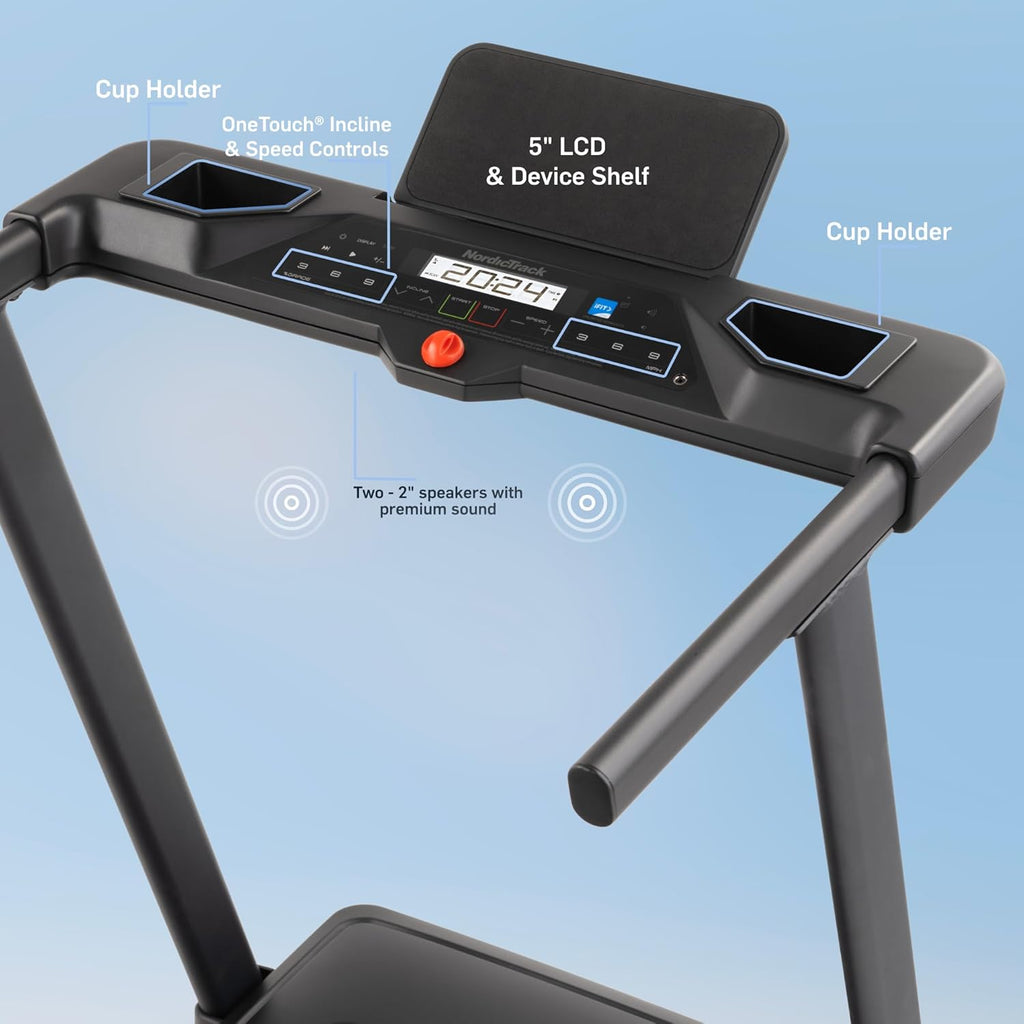 NordicTrack T Series: Perfect Treadmills for Home Use, Walking or Running Treadmill with Incline, Bluetooth Enabled, 300 lbs User Capacity