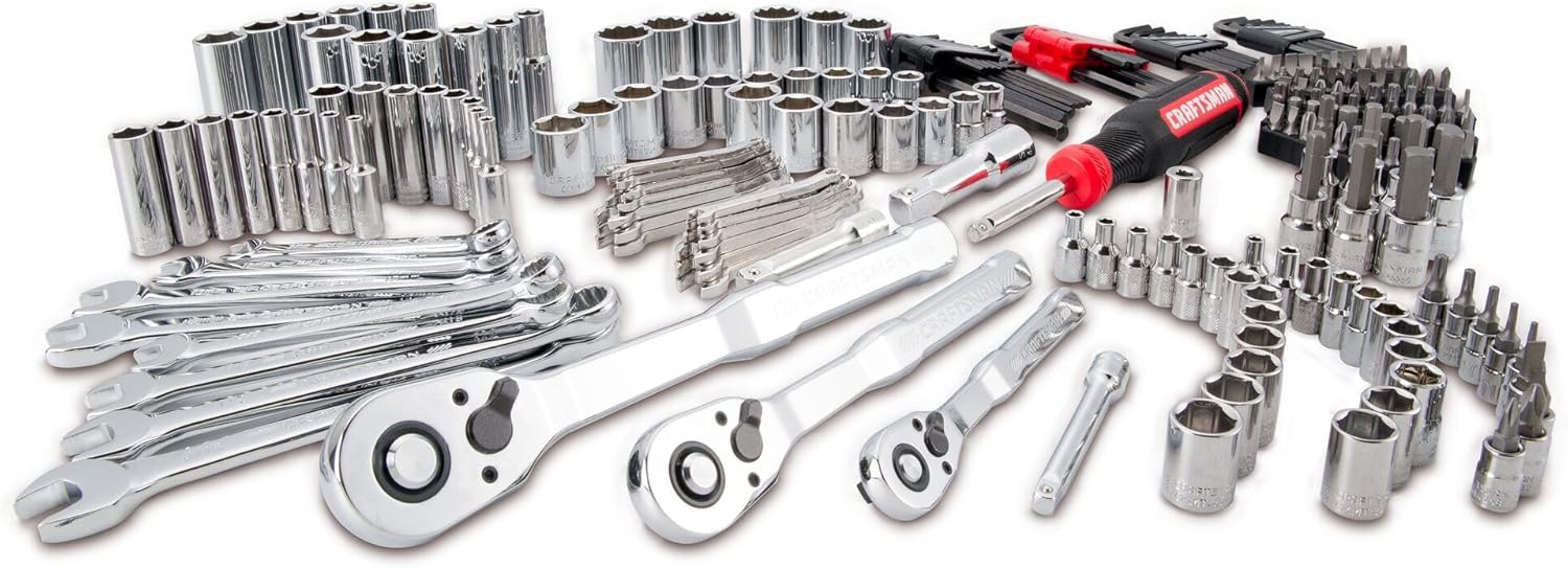 CRAFTSMAN Socket Set, 262-Piece Mechanic Tool Set, 1/4", 3/8", 1/2" Drive, SAE / Metric, (CMMT45307)