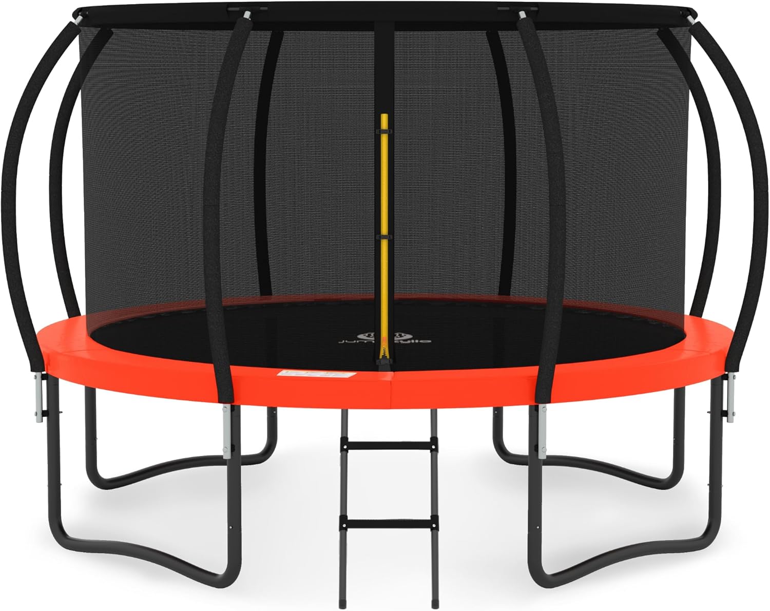JUMPZYLLA Trampoline Outdoor 8FT 10FT 12FT 14FT 15FT 16FT with Enclosure and Ladder, ASTM Approved Recreational Trampoline for Kids and Adults, Anti-Rust Coated Frame