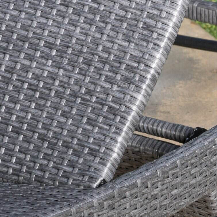Breton Outdoor Wicker Chaise Lounge (Set of 2)