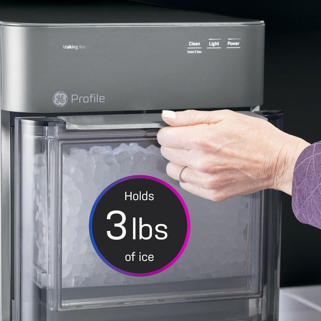 Opal 2.0 with 0.75 Gallon Tank, Chewable Crunchable Countertop Nugget Ice Maker, Scoop included, 38 lbs in 24 hours, Pellet Ice Machine with WiFi & Smart Connected, Stainless Steel