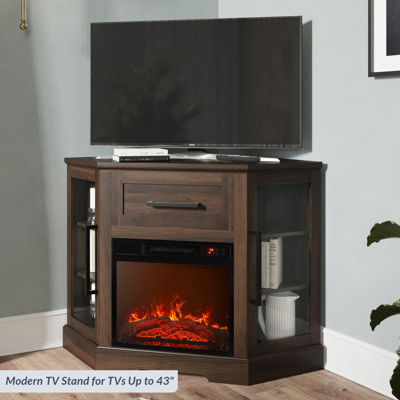 Lakeisha TV Stand for to 43" with Electric Fireplace Included