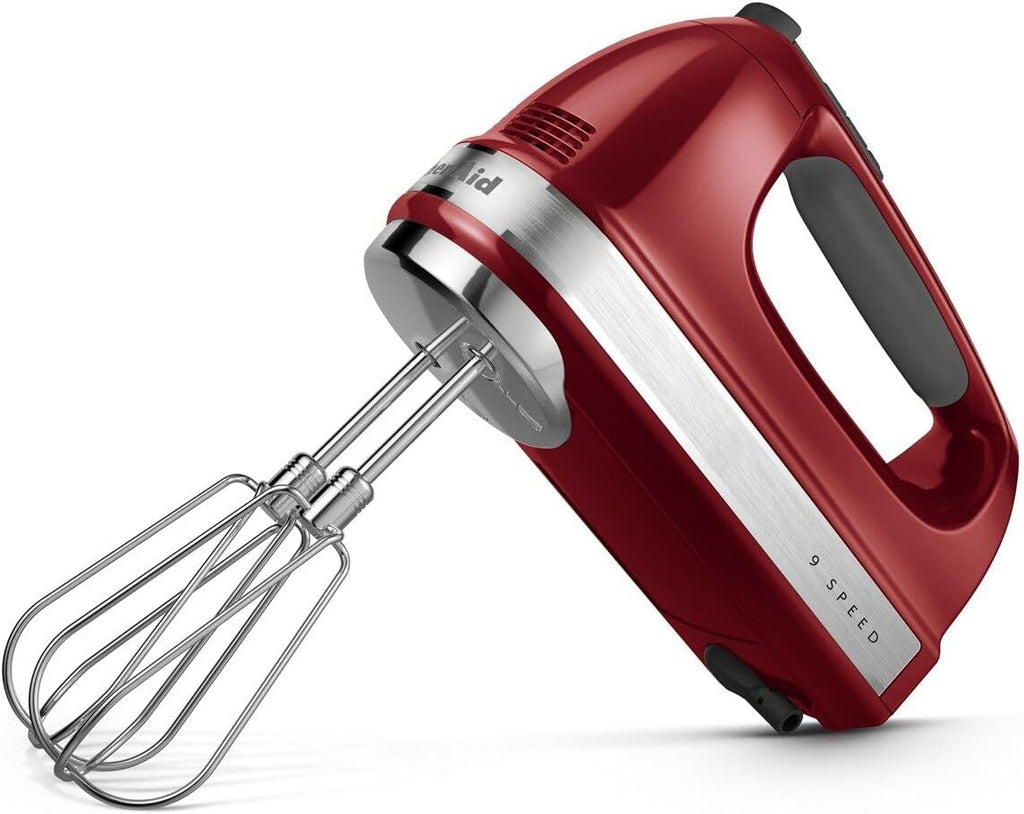 KitchenAid 9-Speed Hand Mixer with Turbo Beater II Accessories and 5 Cup Food Chopper - White