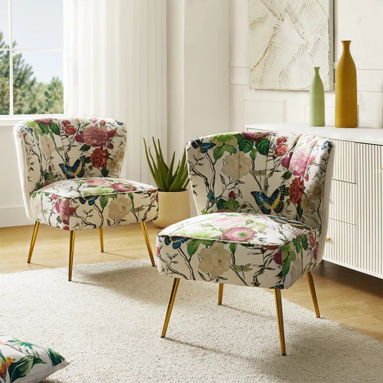 Felicia Polyester/Velvet Barrel Chair