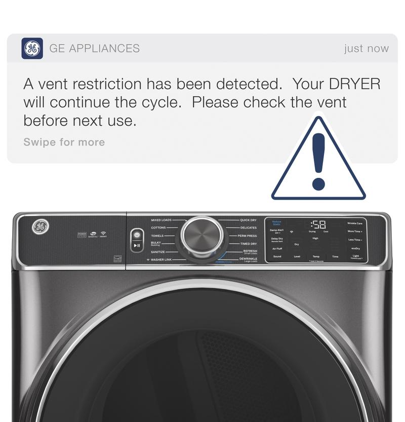 GE ENERGY STAR 7.8 cu. ft. Efficiency Stackable Smart Front Load Washer with Steam and Super Speed Wash
