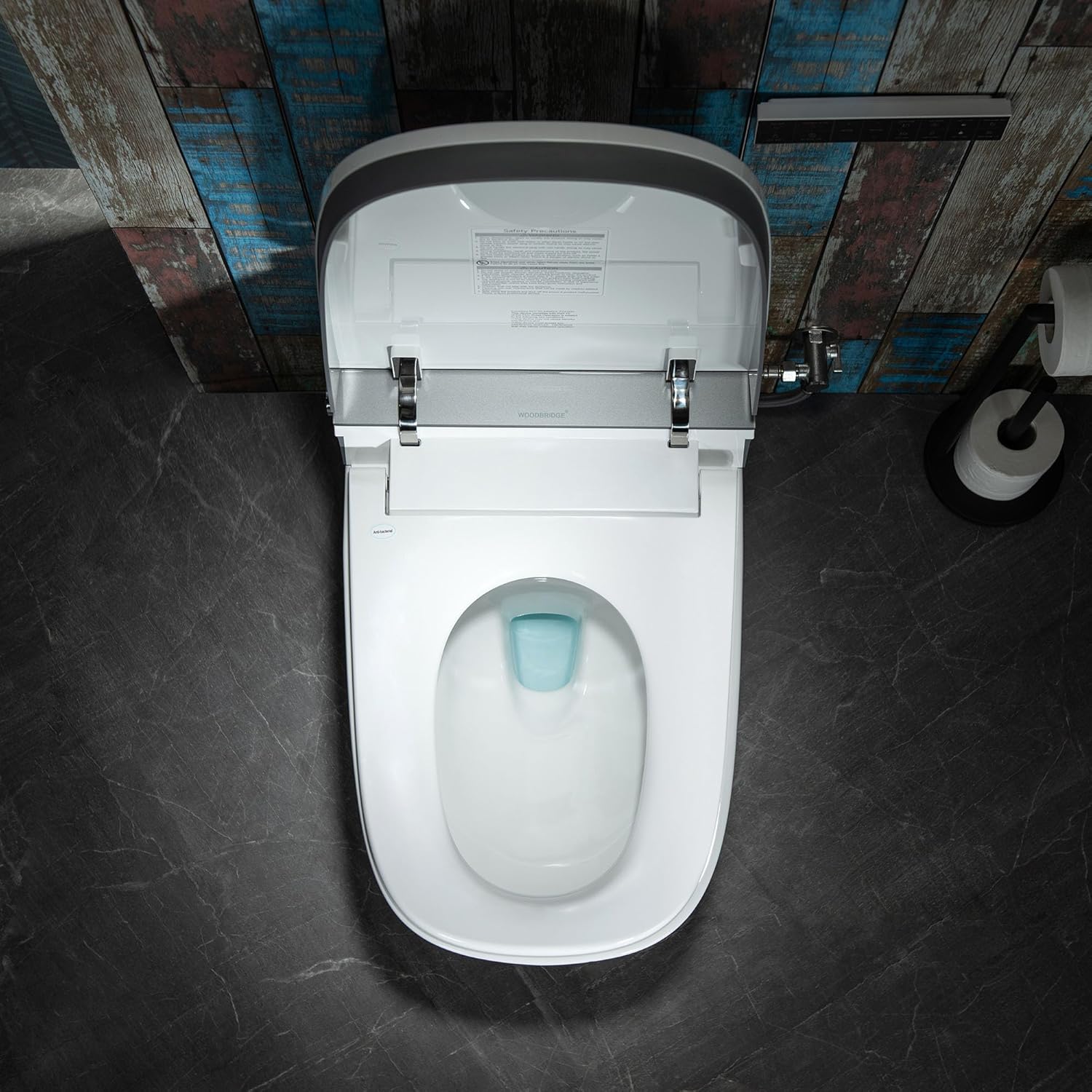 WOODBRIDGE Smart Bidet Toilet with 1000 Gram MaP Flush Score,Auto Open/Close,Foam Shield,Auto Flush,Foot Sensor,Movement Drying,Heated Seat,ADA Chair Height,One Piece Toilet with Tank Built in