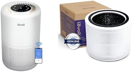 LEVOIT Air Purifier for Home Bedroom, Smart WiFi Alexa Control, Covers up to 916 Sq.Foot, 3 in 1 Filter for Allergies, Pollutants, Smoke, Dust, 24dB Quiet for Bedroom, Core 200S-P, White