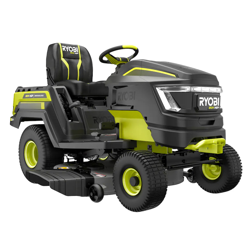 80V HP Brushless 42 in. Battery Electric Cordless Riding Lawn Tractor with (3) 80V 10Ah Batteries and Charger