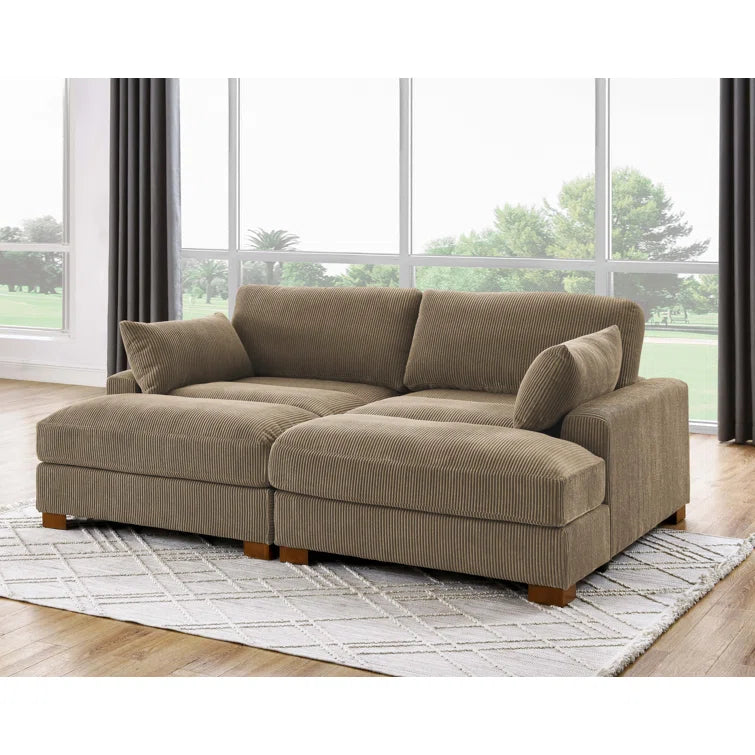 Mordecai 90'' Corduroy Sleeper Sofa