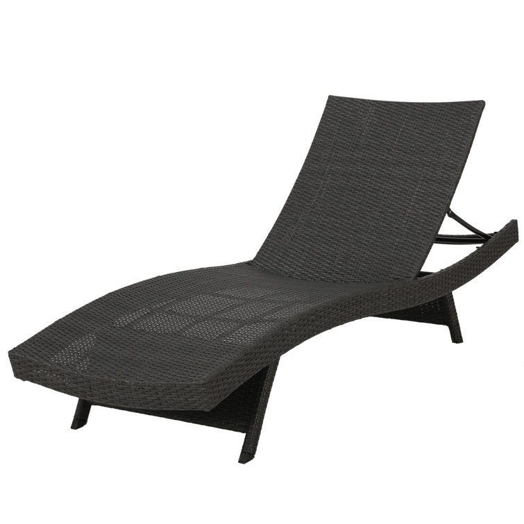 Billur Outdoor Wicker Chaise Lounge Set (Set of 2)