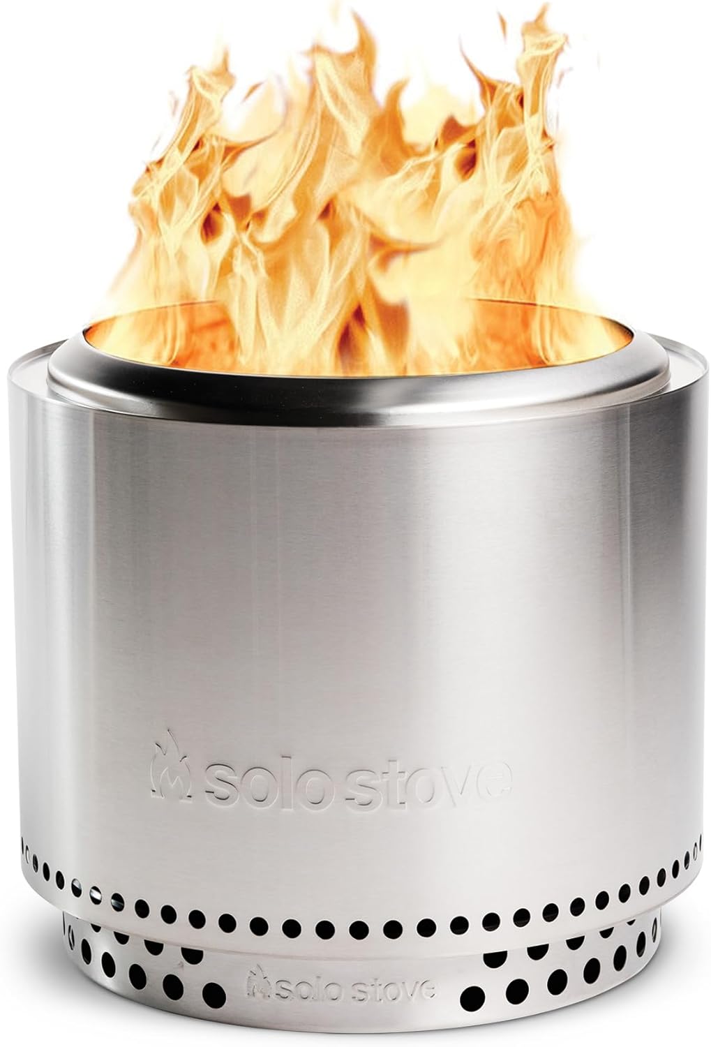 Solo Stove Bonfire 2.0 with Stand, 19.5 Inch Smokeless Fire Pit with Removable Ash Pan - Portable Outdoor Fire Pit - Stainless Steel Wood Burning Fireplace, Ideal for 4-6 People, 21.75 lbs, Water