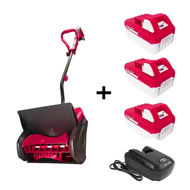 24V Cordless Rechargeable 11" Snow Thrower & Cover